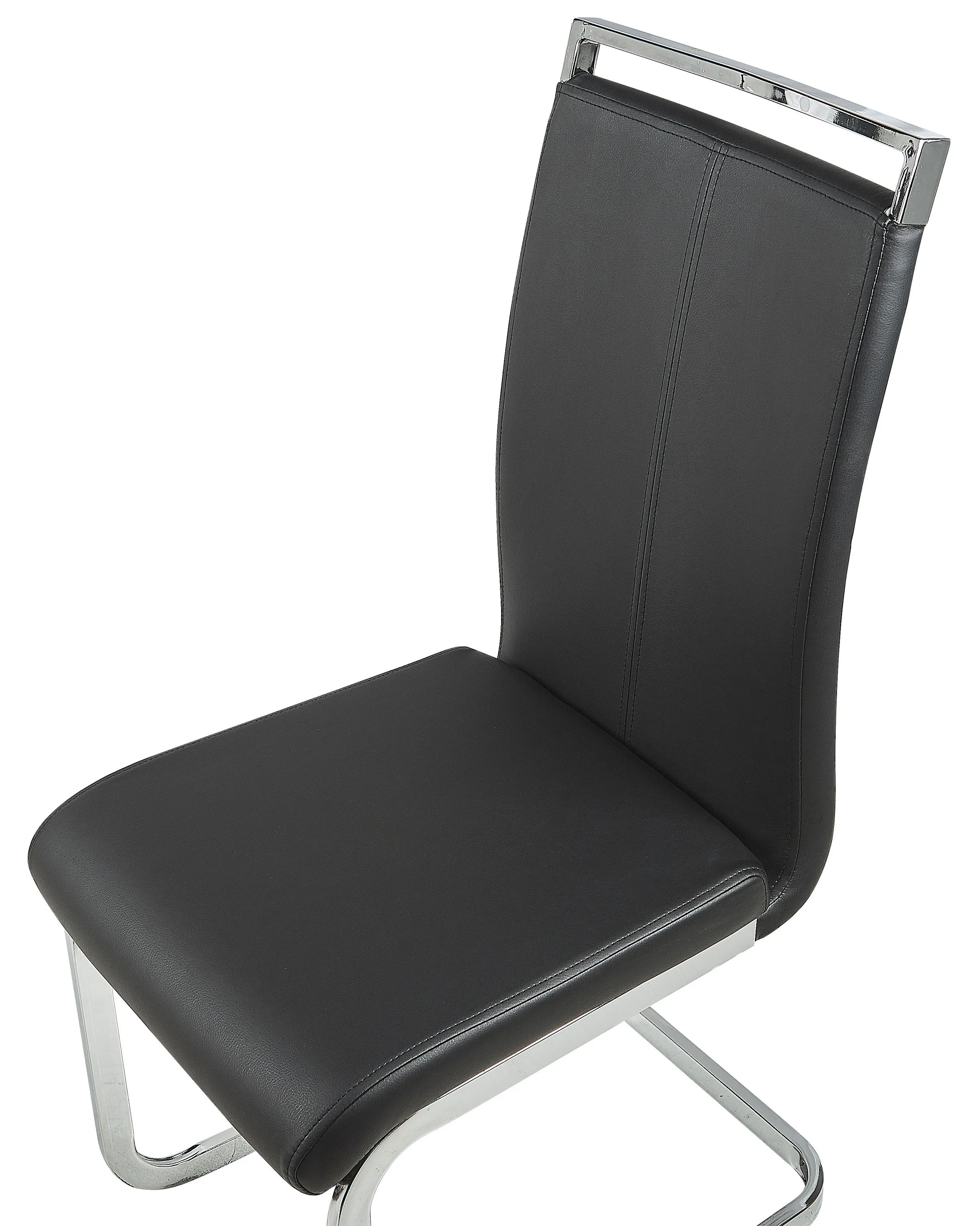 Set van 2 eetkamerstoelen GREEDIN Kunstleer Zwart