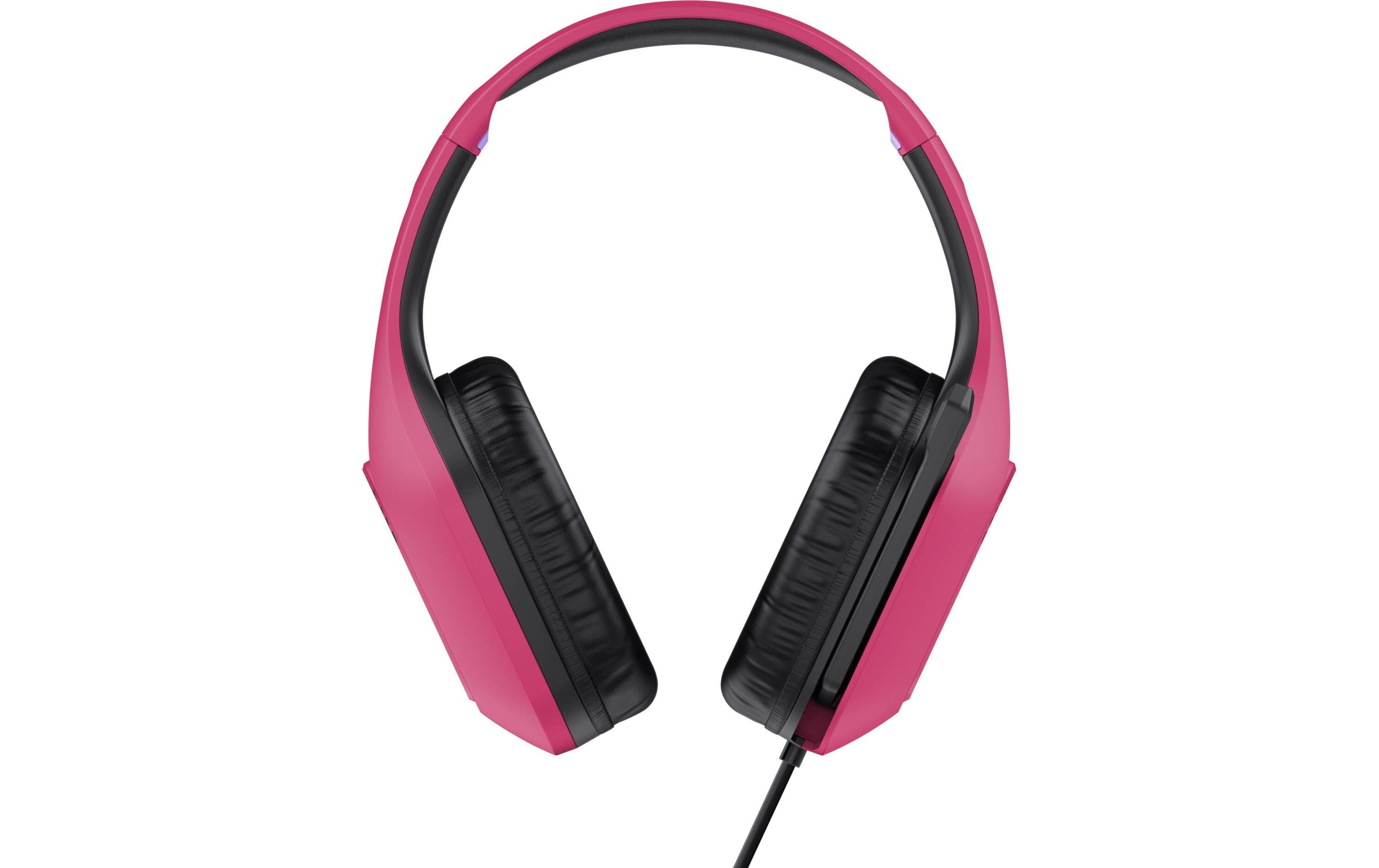 Headset GXT 415P Zirox Pink/SchwarzGaming-Headset mit komfortablen ohrumschliessenden Polstern und einstellbarem Mikrofon