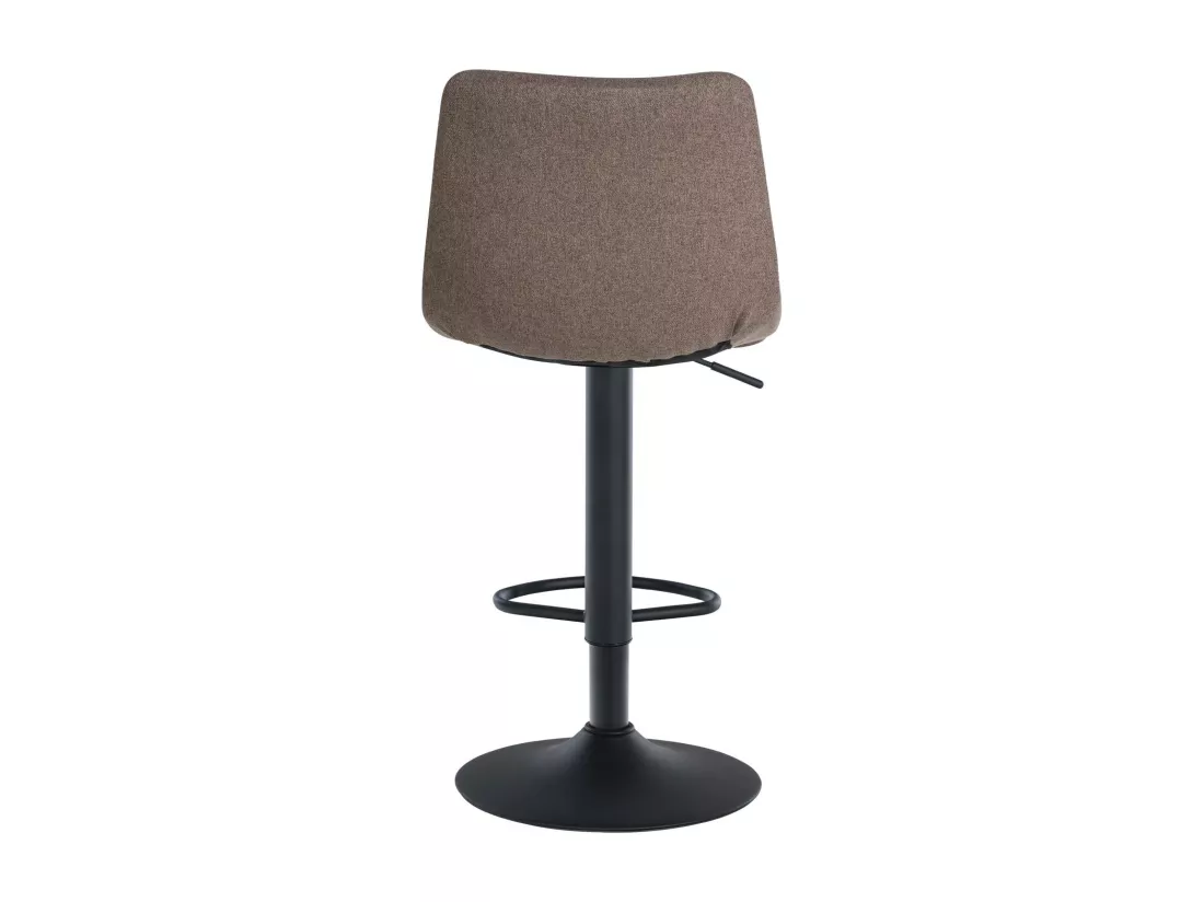 Lot de 2 Tabouret de bar - Tissu & Métal - Taupe - Jerry