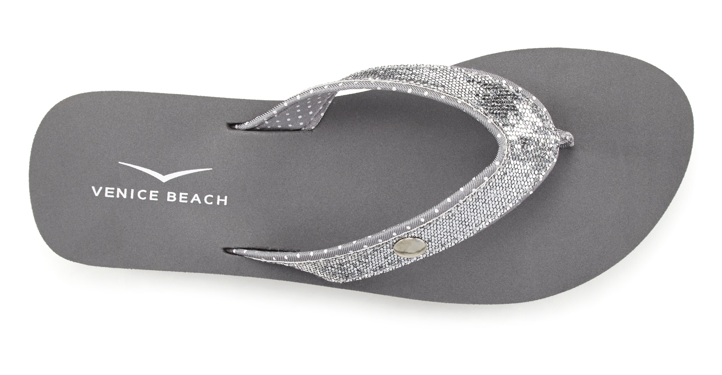 Venice Beach Badezehentrenner »Sandale, Pantolette«  Zehentrenner, Badeschuh ultraleicht mit Glitzerband VEGAN