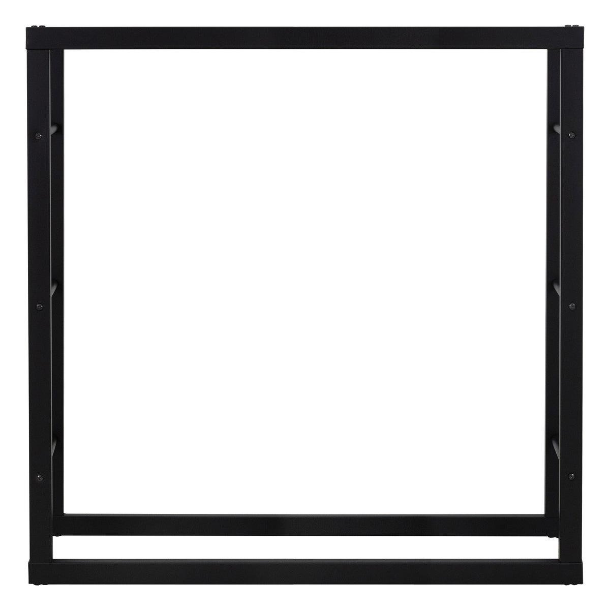 ML-Design Haardhoutrek 100x100x25 cm Rechthoekig, Zwart, Metaal, Binnen/Buiten, Gecoat Staal Haardhoutrek, Haardhoutstandaard, Haardhouthouder, Haardhoutplank voor Open Haard/Kachel