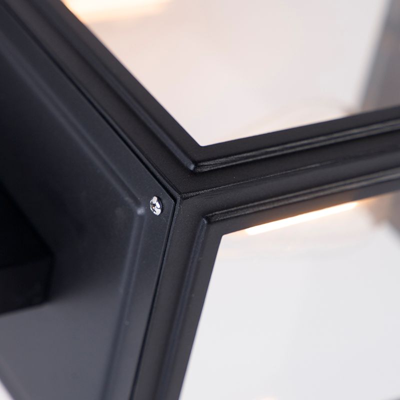 Landelijke wandlamp zwart IP44 - Sutton Up