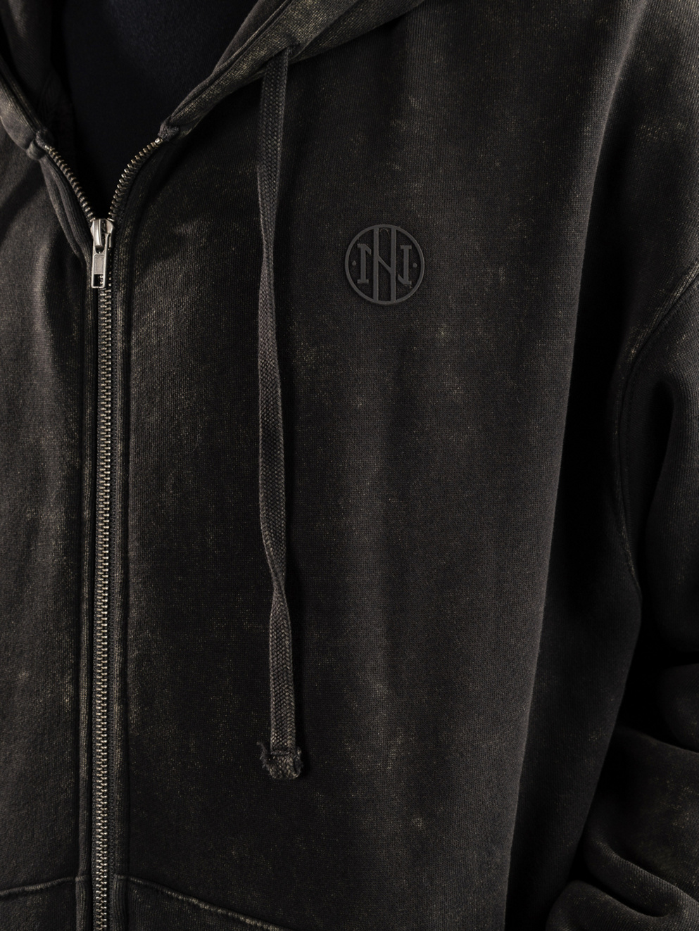 Ninth Hall Fundamental Zip Hoodie ash mineral wash