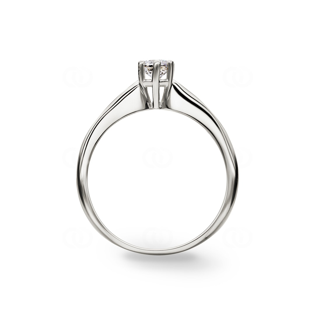 Verlobungsring 750/18 K Weissgold mit Diamant 0.29 ct H/si