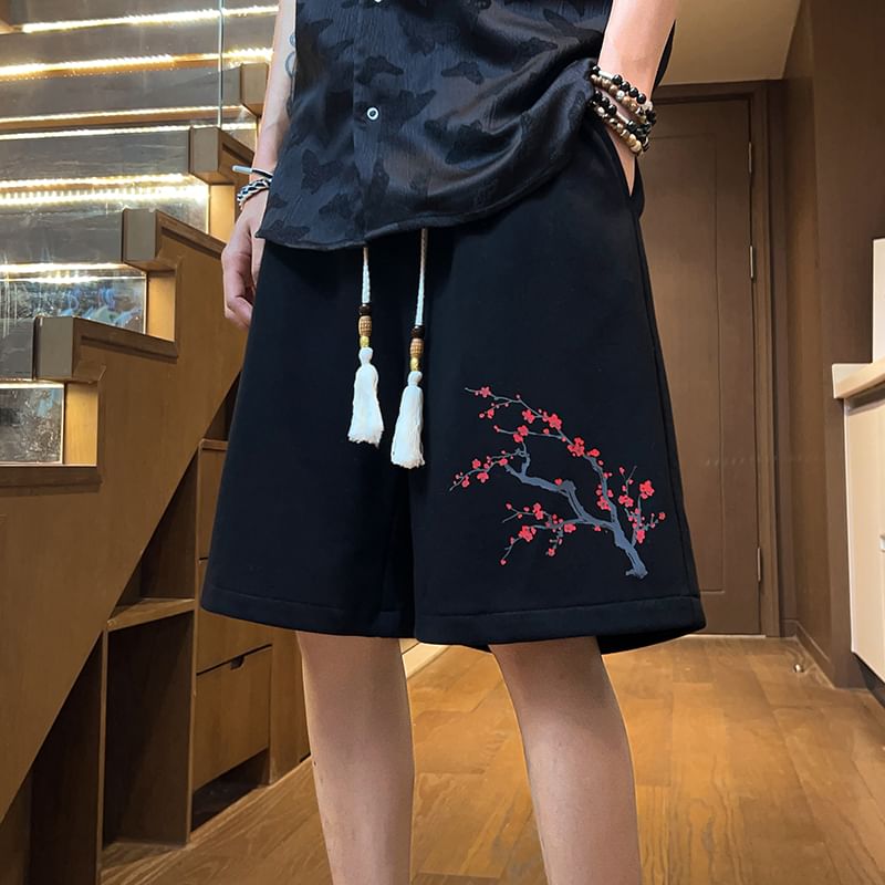Giuliana - Sweatshort met trekkoord en bloemenprint