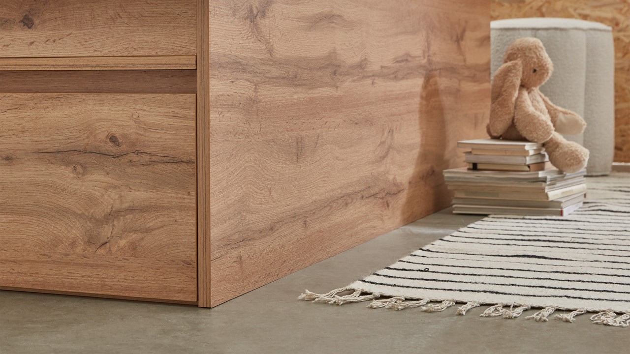Opbergbed Barn met kleppen oak wotan