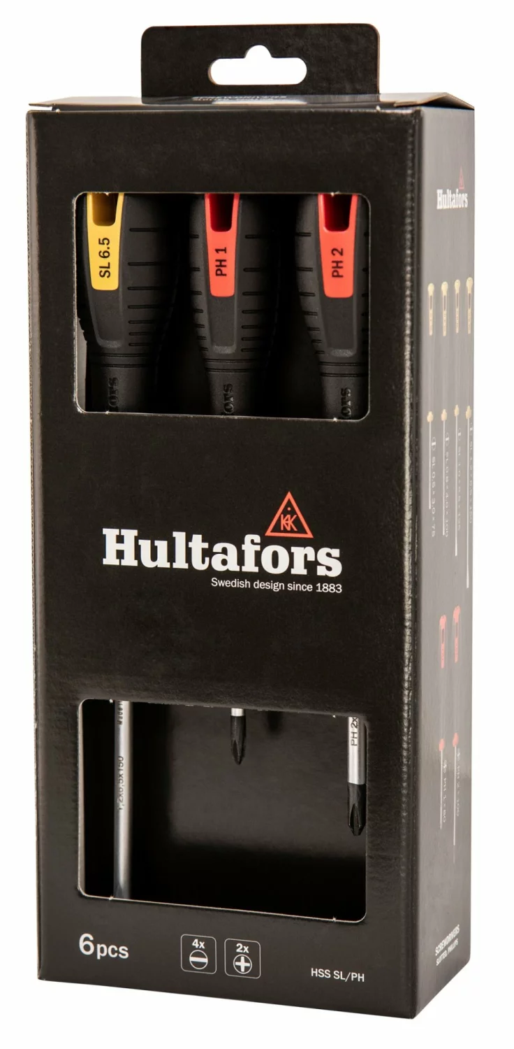 Hultafors HSS SL/PH Schroevendraaierset PH & SL - 6 stuks
