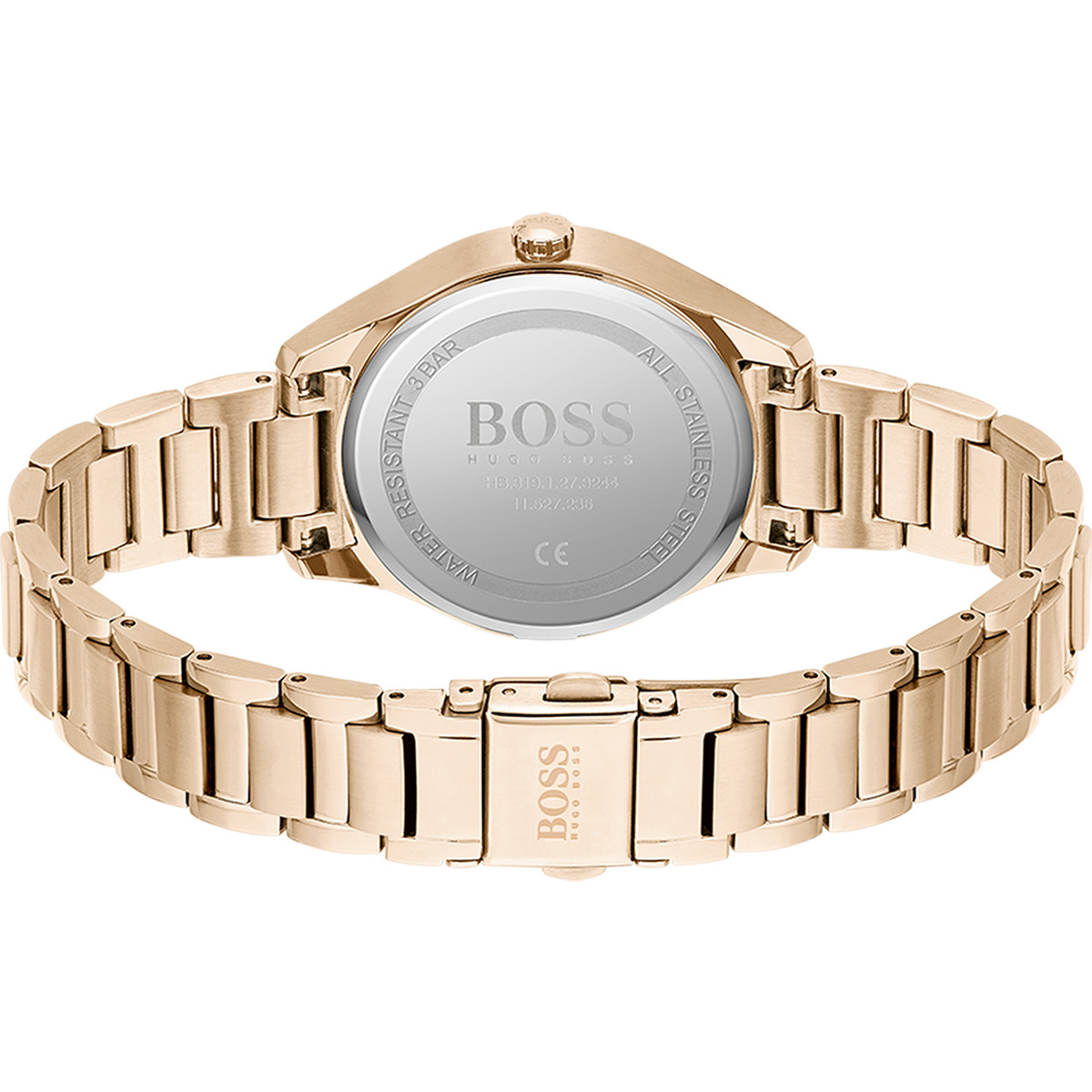 Montre Boss femme multifonction acier doré rose