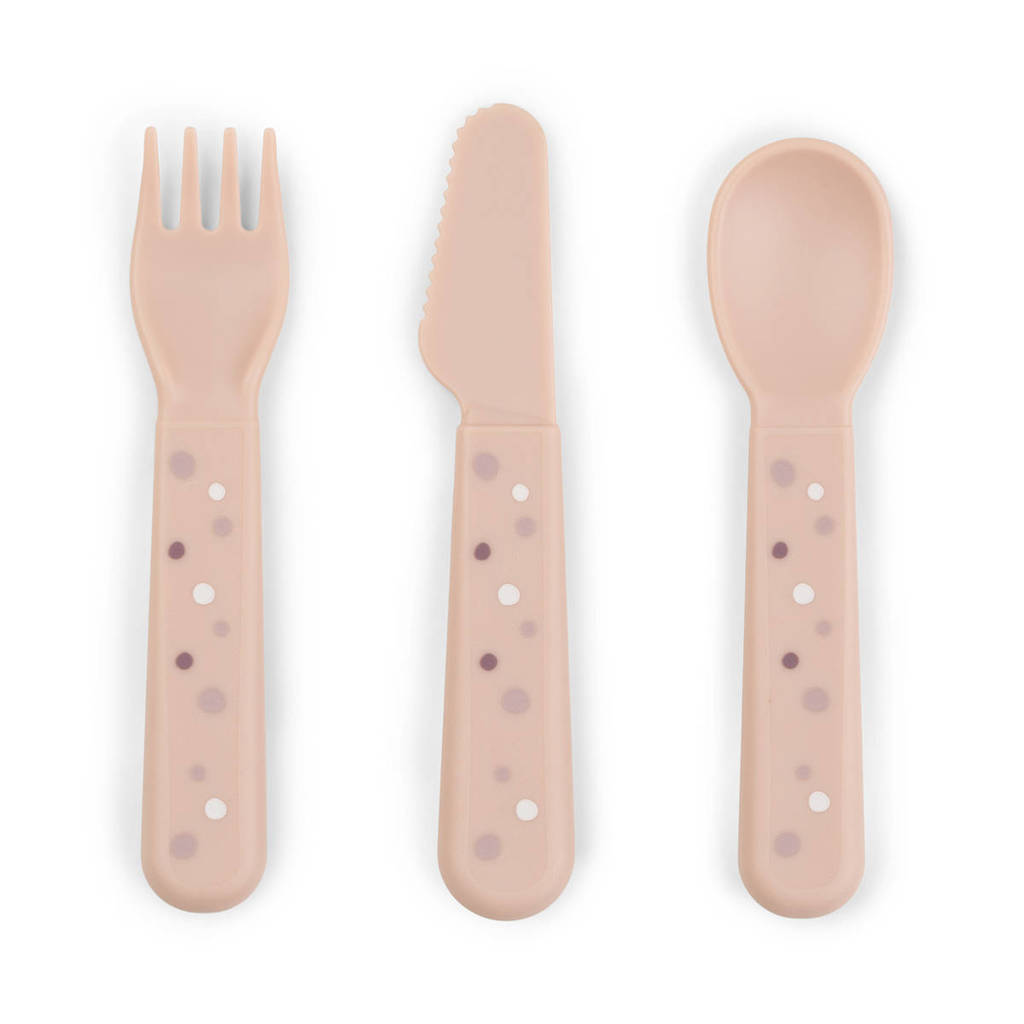 Foodie cutlery set Happy dots Powder