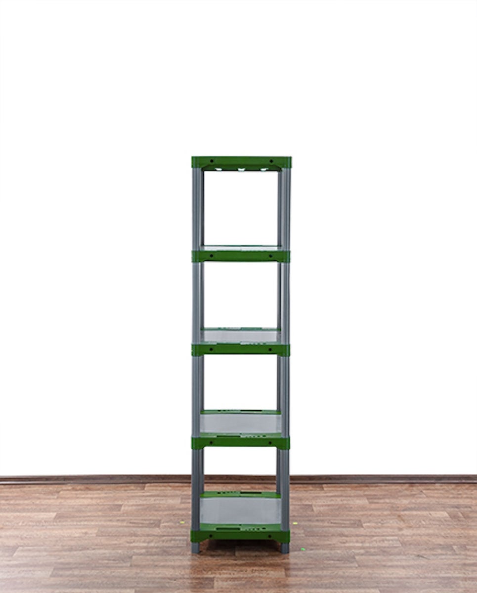 PROREGAL Plastic Plank Big Grey Bear Hoog HxBxD 180 x 60 x 46 cm Plank Draagvermogen 160 kg Grijs/Groen