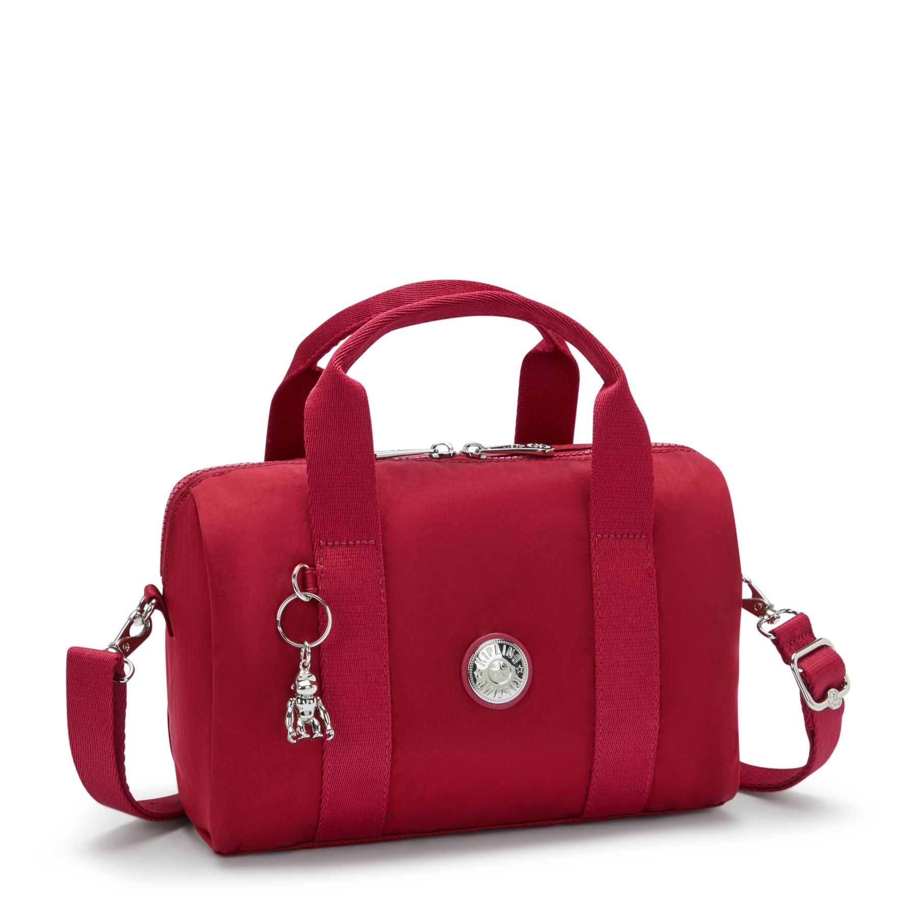 BINA M Sac à main de taille moyenne avec bandoulière ajustable amovible - Red Red Wine