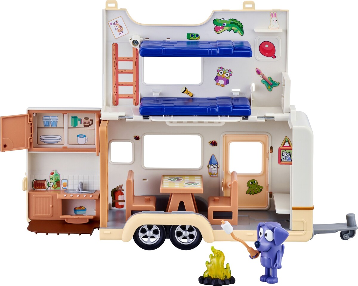 Bluey Legetøj - Campingvogn Sæt Med Figur - 35 CM