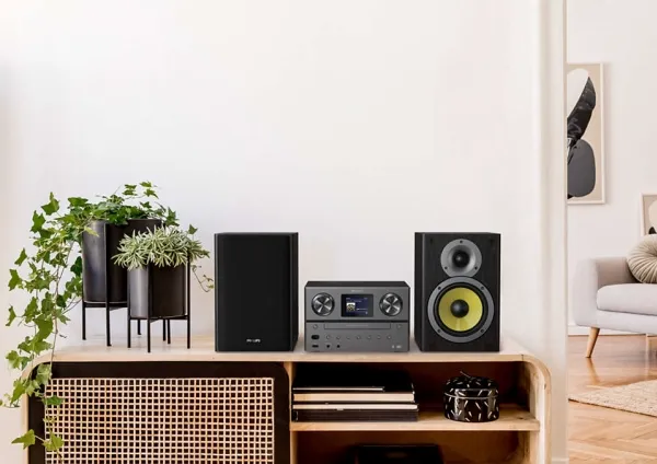 Philips | TAM8905/10 - Mikrosystem - DAB /Bluetooth/CD/Spotify Connect - 2 x 50 Watt (Total) - Sort