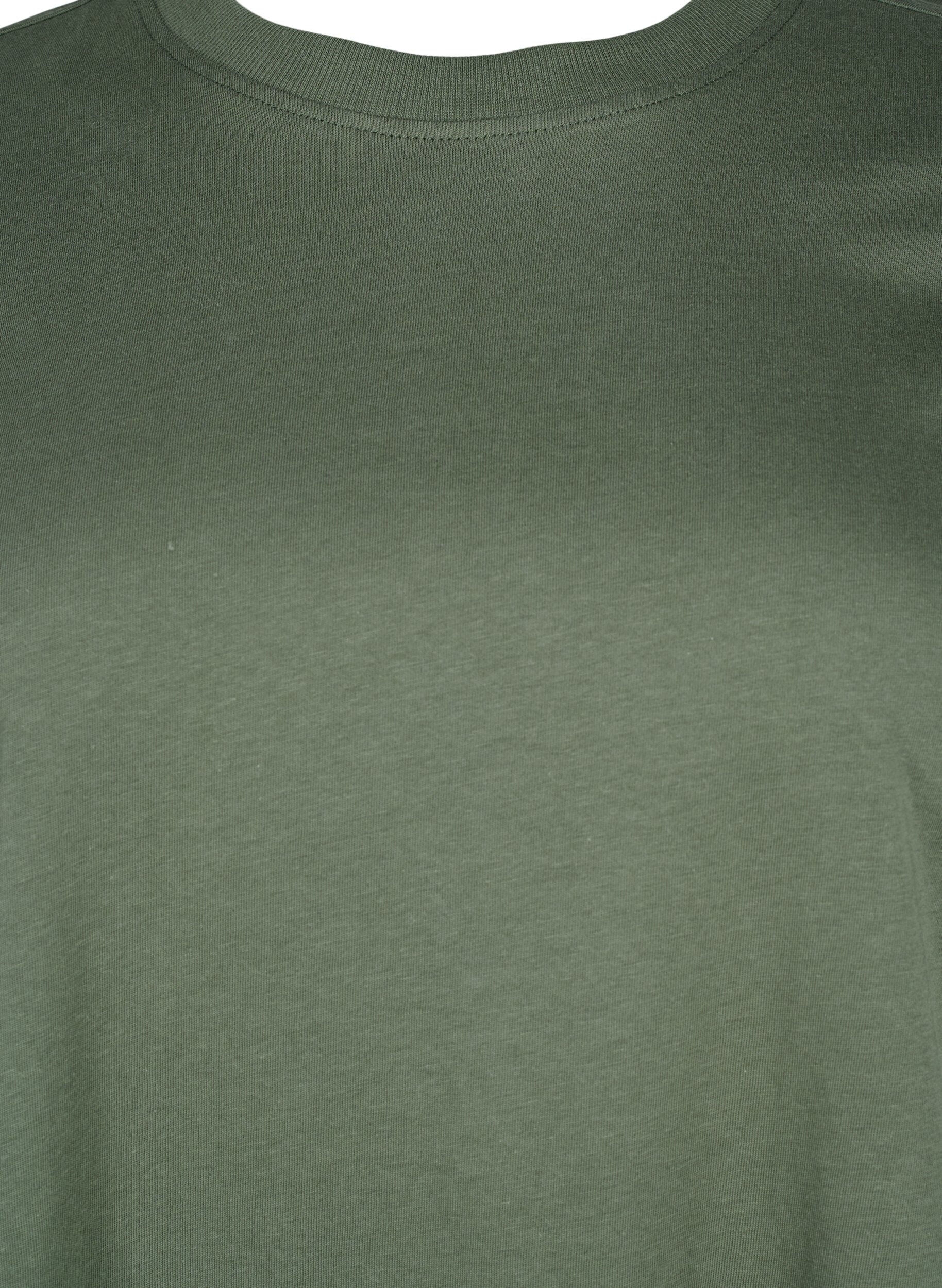 Basis t-shirt i bomuld med rund hals
