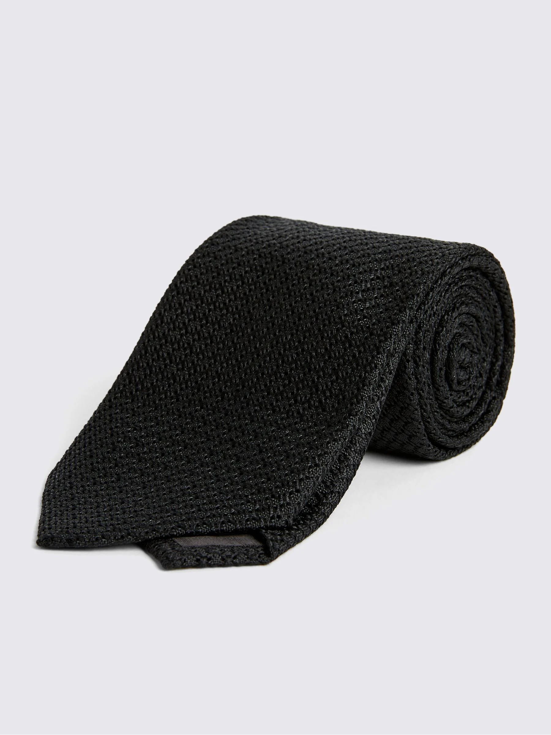 MOSS Italian Grenadine Black Tie