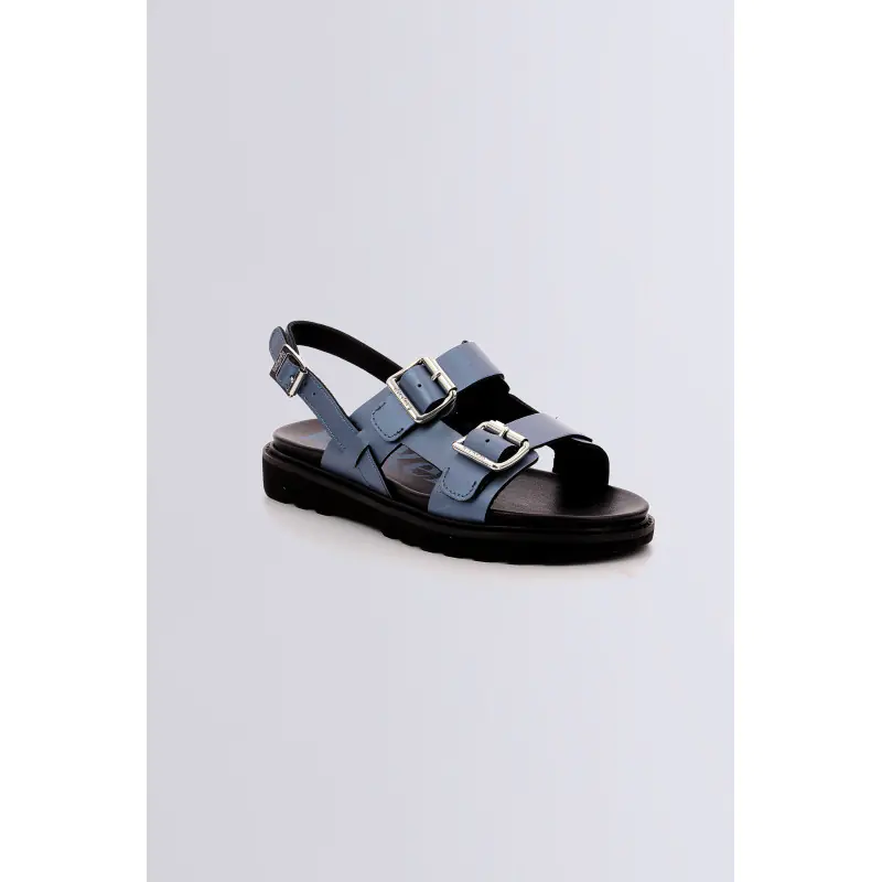 Neosummer Bleu metal SANDALES Cuir Femme