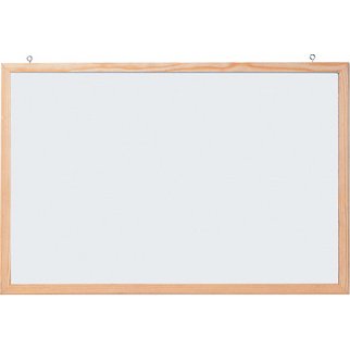 Tableau mural blanc avec cadre en bois, 600 x 400 mm