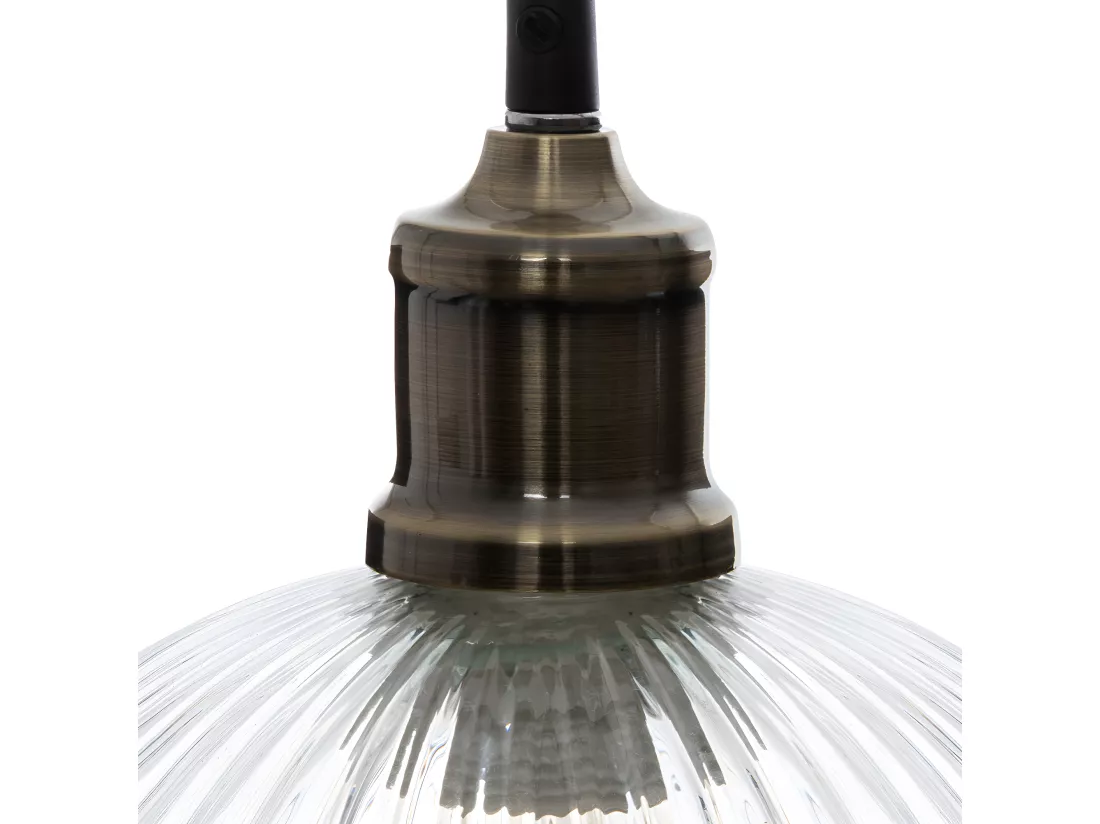 Luminaire Suspension en Verre texturé D 20 cm
