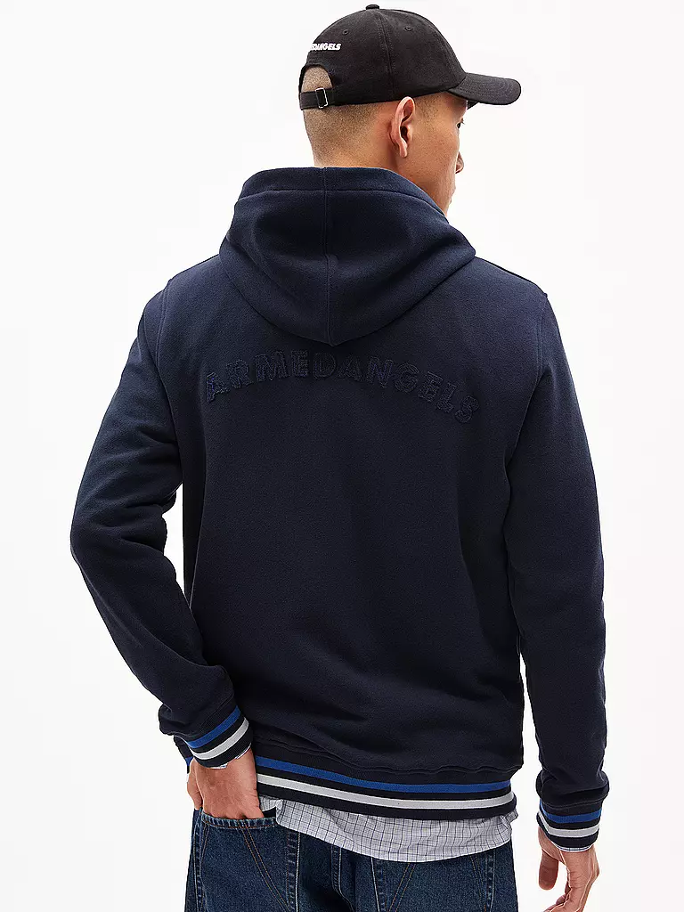 ARMEDANGELS Kapuzensweater - Hoodie NAAVO AW COLLEGE blau
