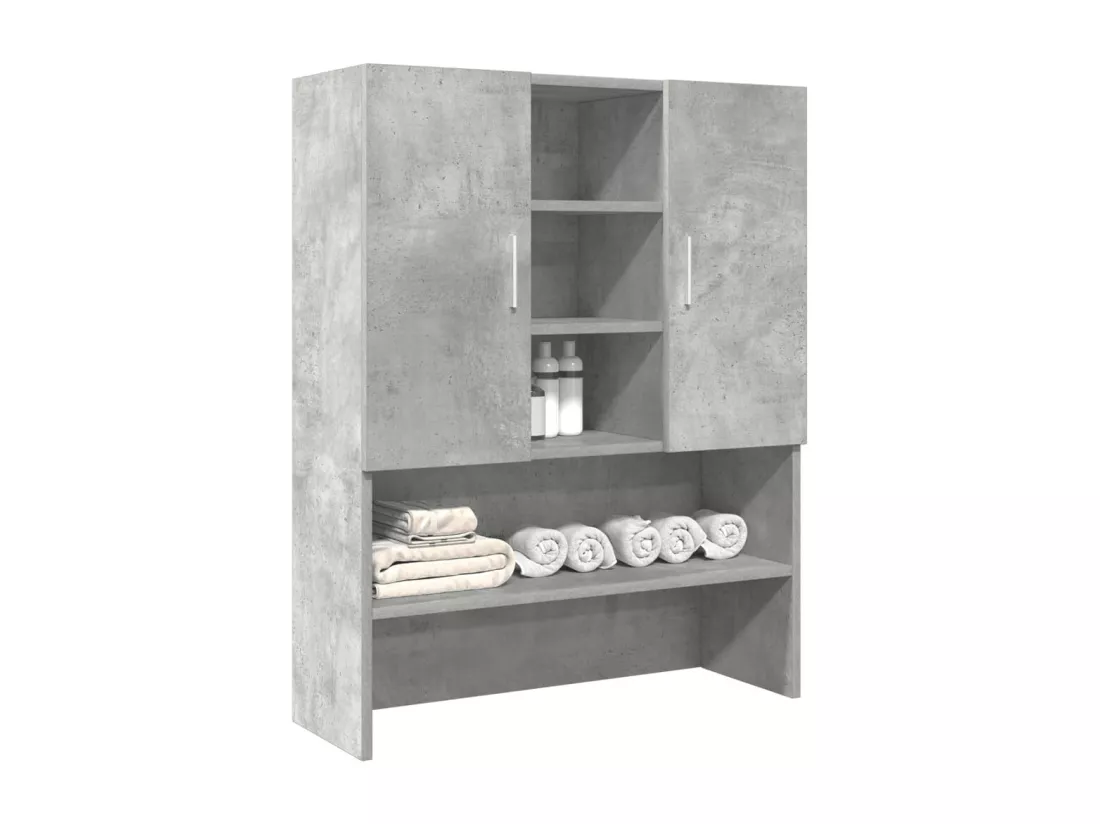 Meuble pour machine à laver Gris béton 70,5x25,5x90 cm