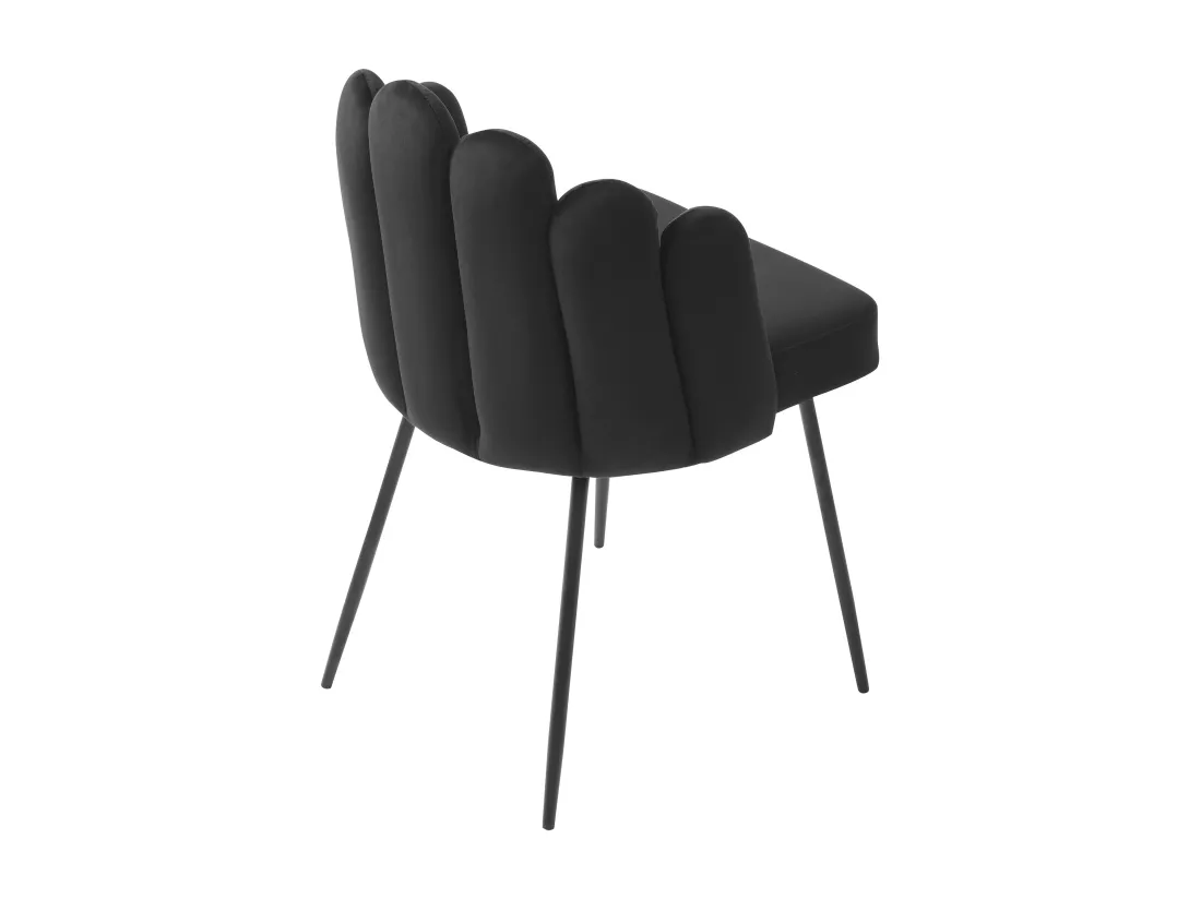 Lot de 6 chaises en velours et métal - Noir - ALTINAM de Pascal MORABITO