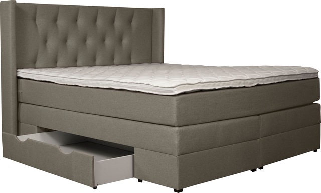PLACES OF STYLE Boxspringbett »Elegance« mit schöner Knopfheftung, in den Härtegraden H2 & H3, inkl. Schubladen