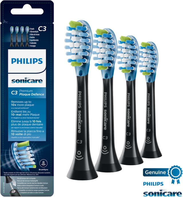 Philips Premium Plaque Defence børstehoveder HX9044/33 (sort)