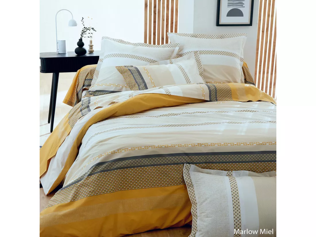 Taie de traversin en percale de coton au style ethnique chic