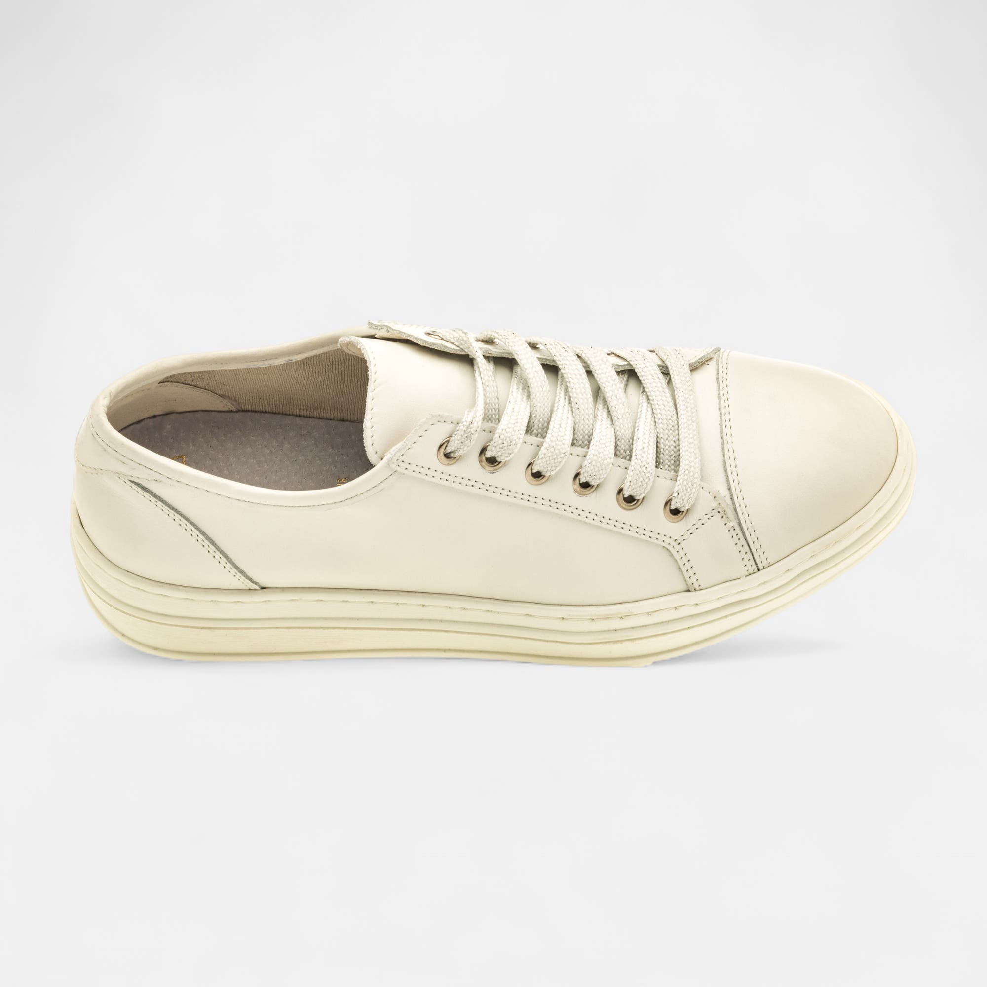 Baskets basses Femme en cuir blanc