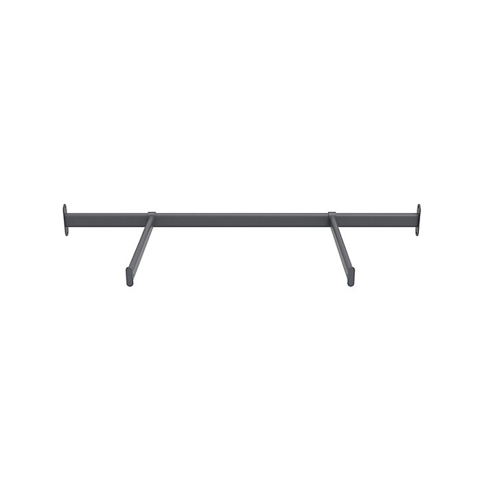 Tringle de face duo en acier gris GoodHome Atomia L. 100cm x P. 40 cm