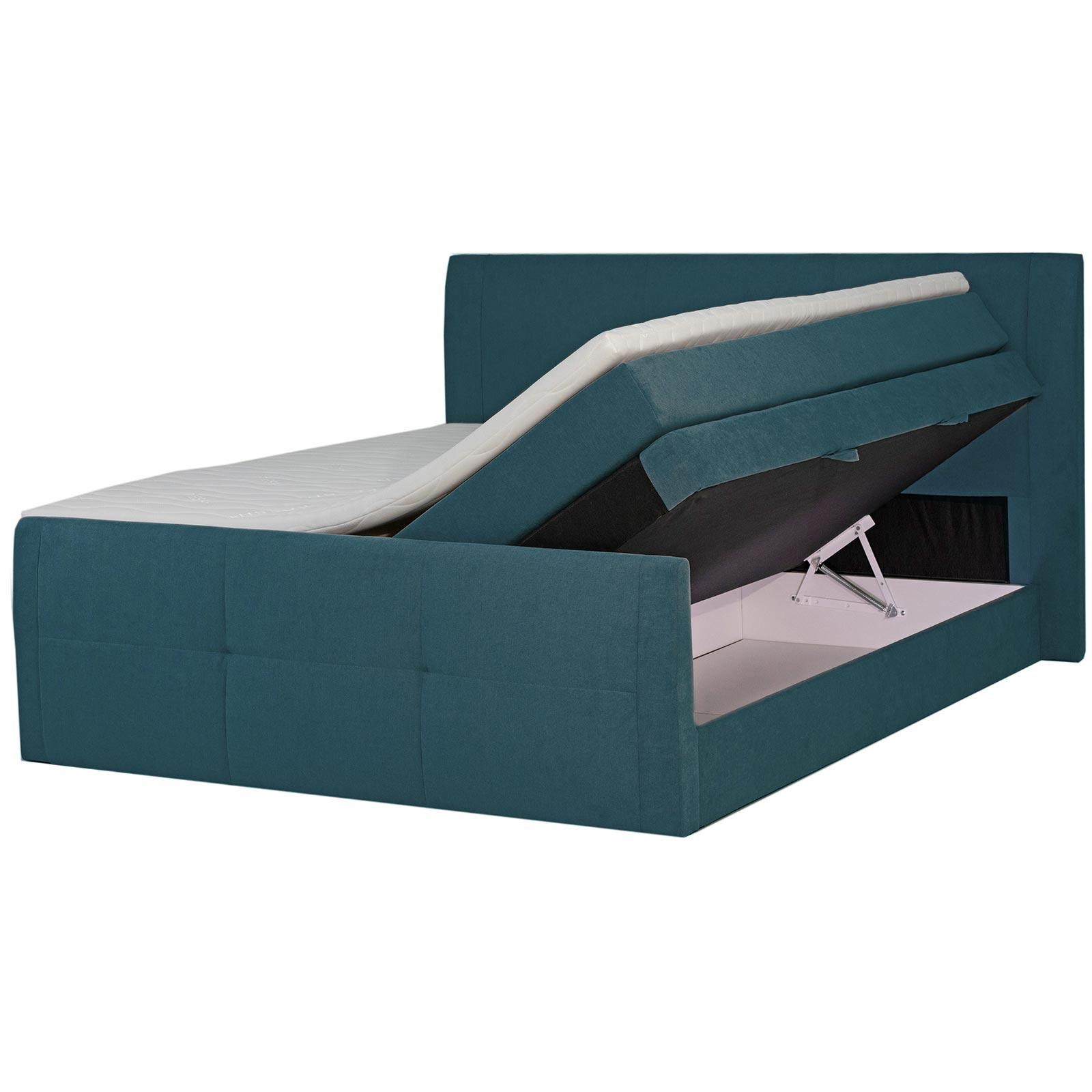 Boxspringbett - mint - mit Bettkasten - H3 - 180x200 cm