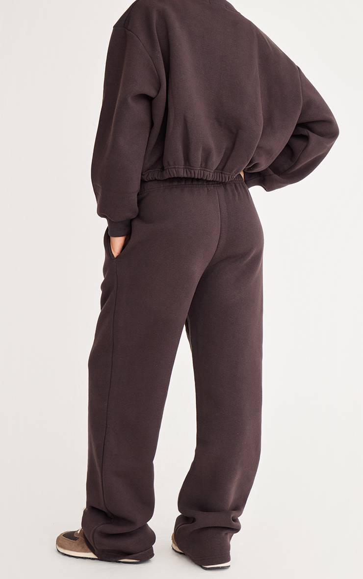 Dark Chocolate Joggers Oversize À Ourlets À Cordon De Serrage