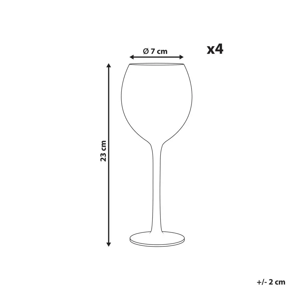 DIOPSIDE - Wijnglazen set van 4 - Roze/Groen - Glas