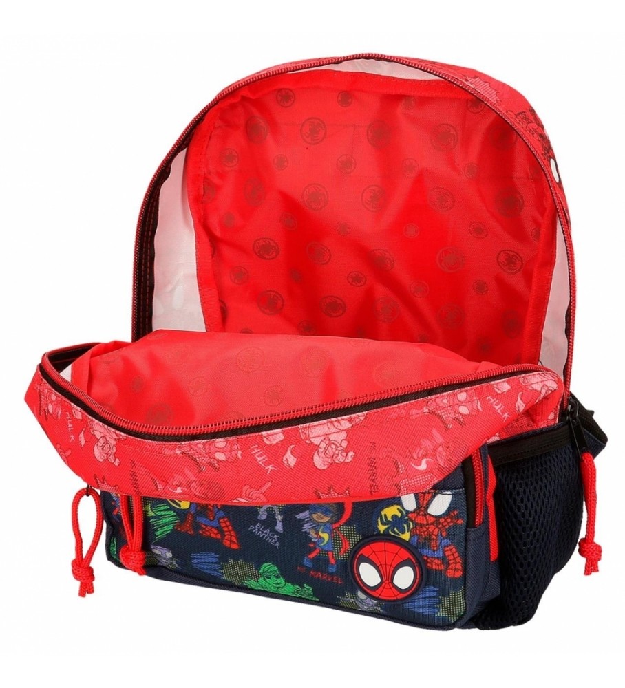 Mochila Joumma Go Spidey adaptável vermelha - 23x28x10cm -