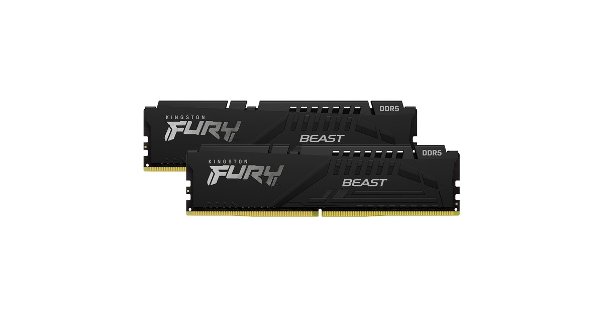 Kingston FURY16 GB DDR5-5200 Kit werkgeheugen  (Zwart, KF552C40BBK2-16, Beast, XMP 3.0)