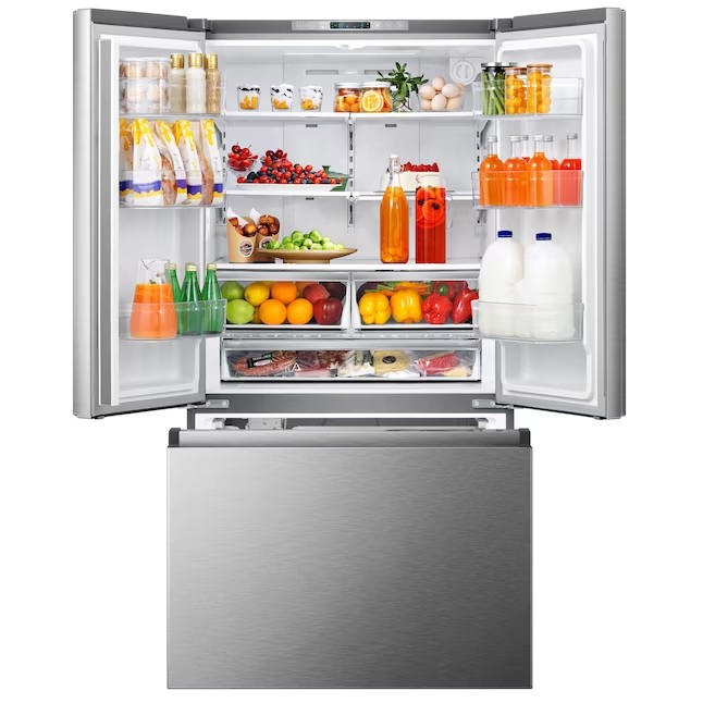 Refrigerador Hisense French Door de 26,6 pés cúbicos com máquina de gelo (aço inoxidável resistente a impressões digitais) ENERGY STAR