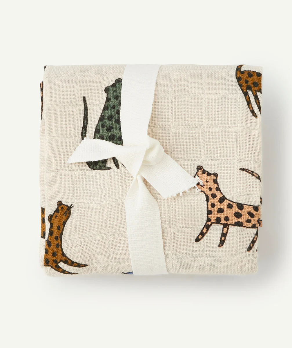 LIEWOODLOT DE 2 LANGES EN MOUSSELINE MOTIFS LÉOPARDS COLORÉS