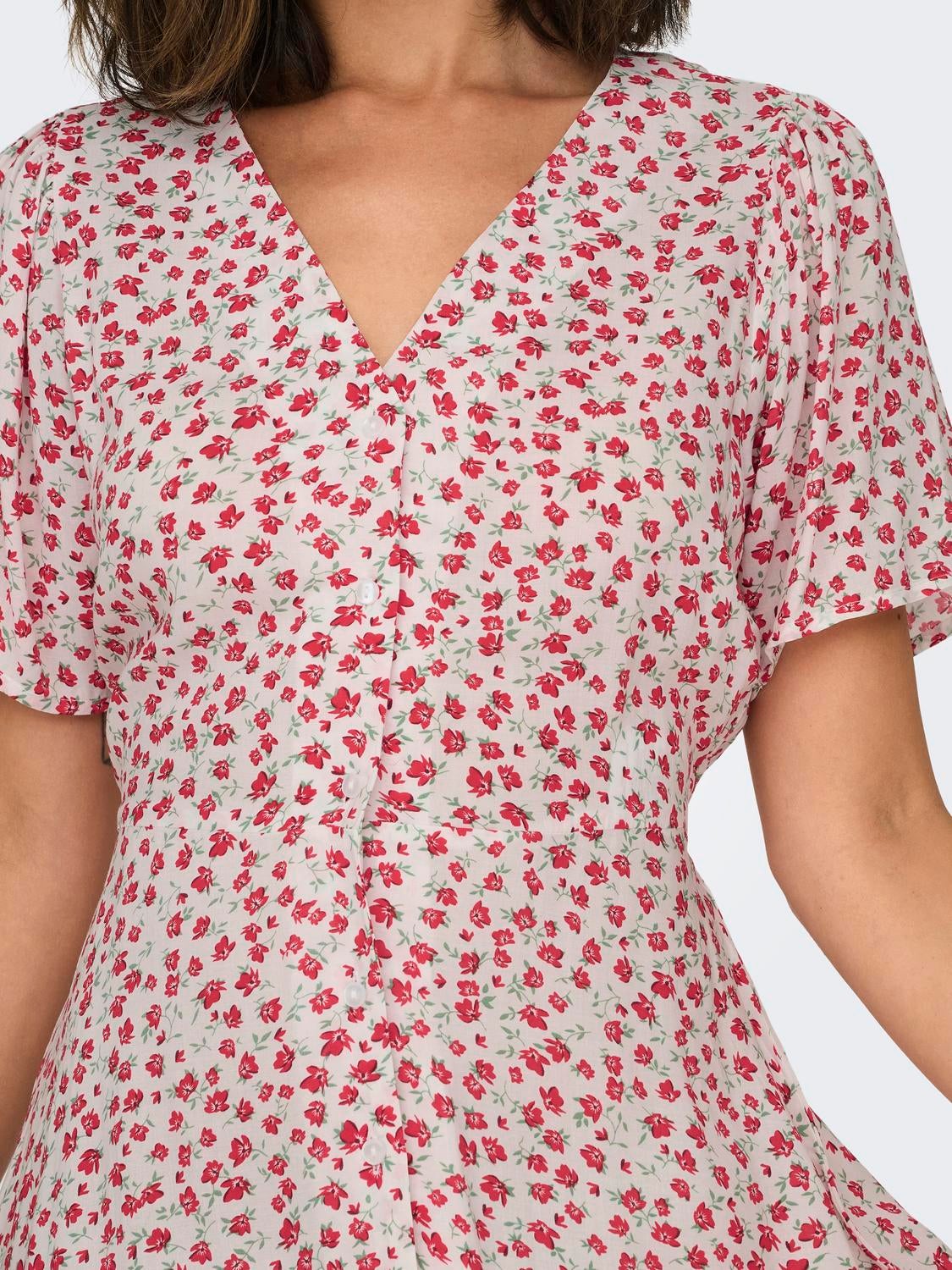 ONLEVIDA Kurzes Kleid Cloud Dancer