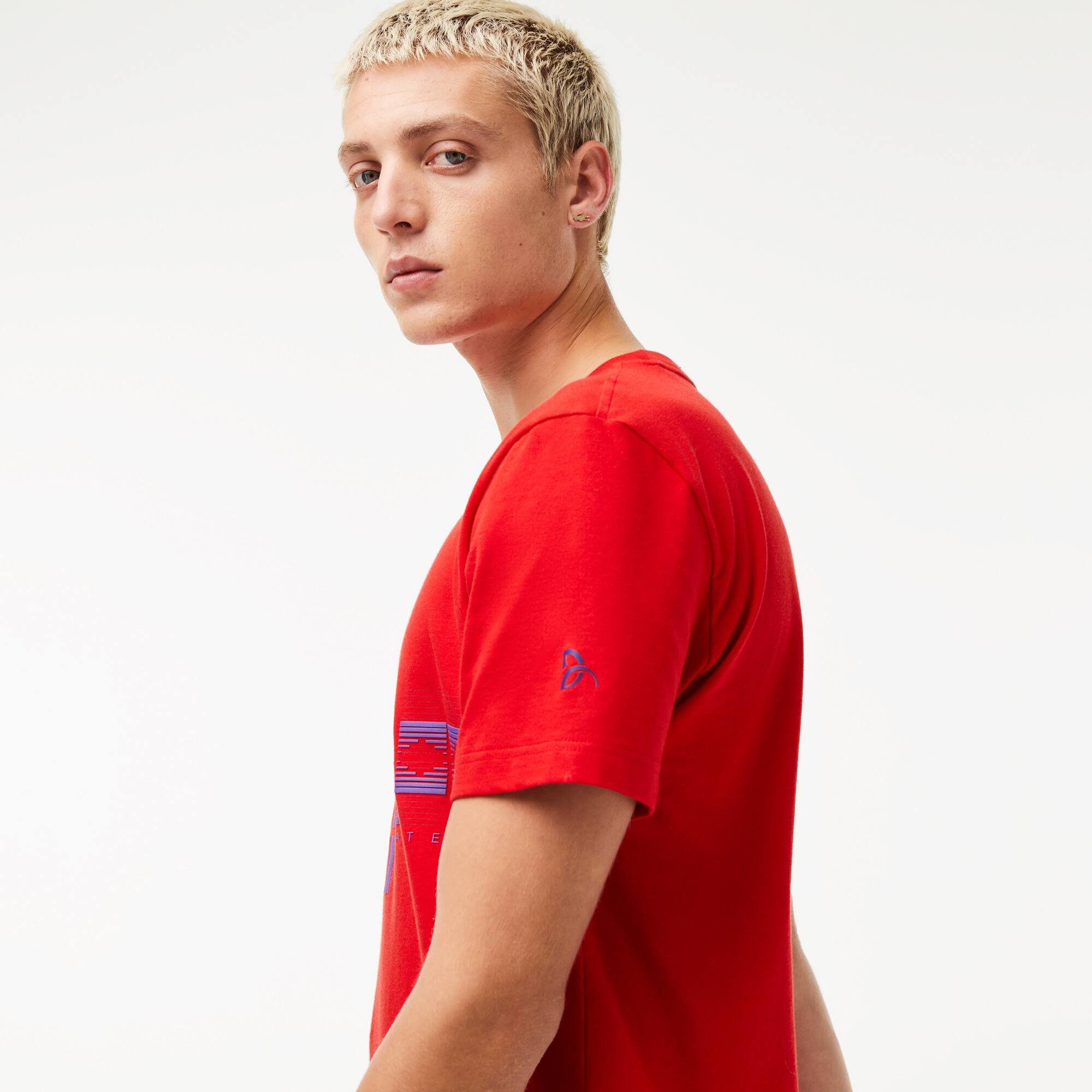 Herren LACOSTE SPORT x Novak Djokovic T-Shirt mit Aufdruck T-Shirts - Rot - Lacoste - Herren