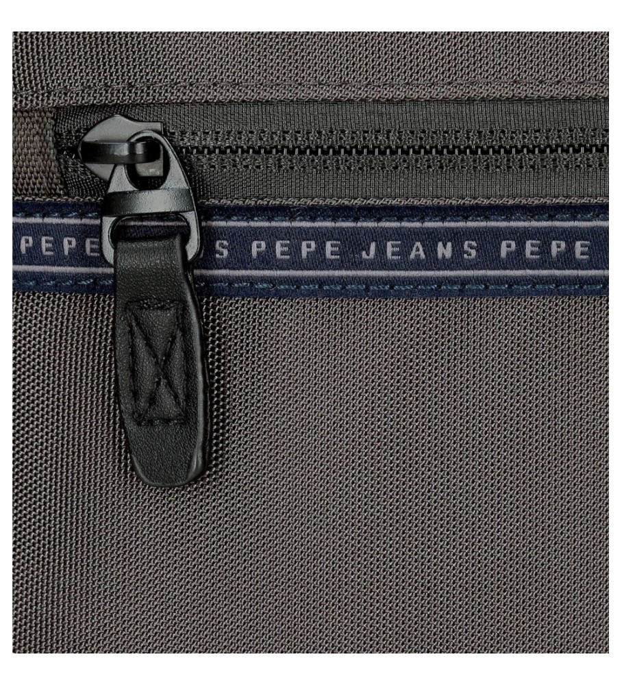 Bolsa de ombro média Pepe Jeans Iron, cinza