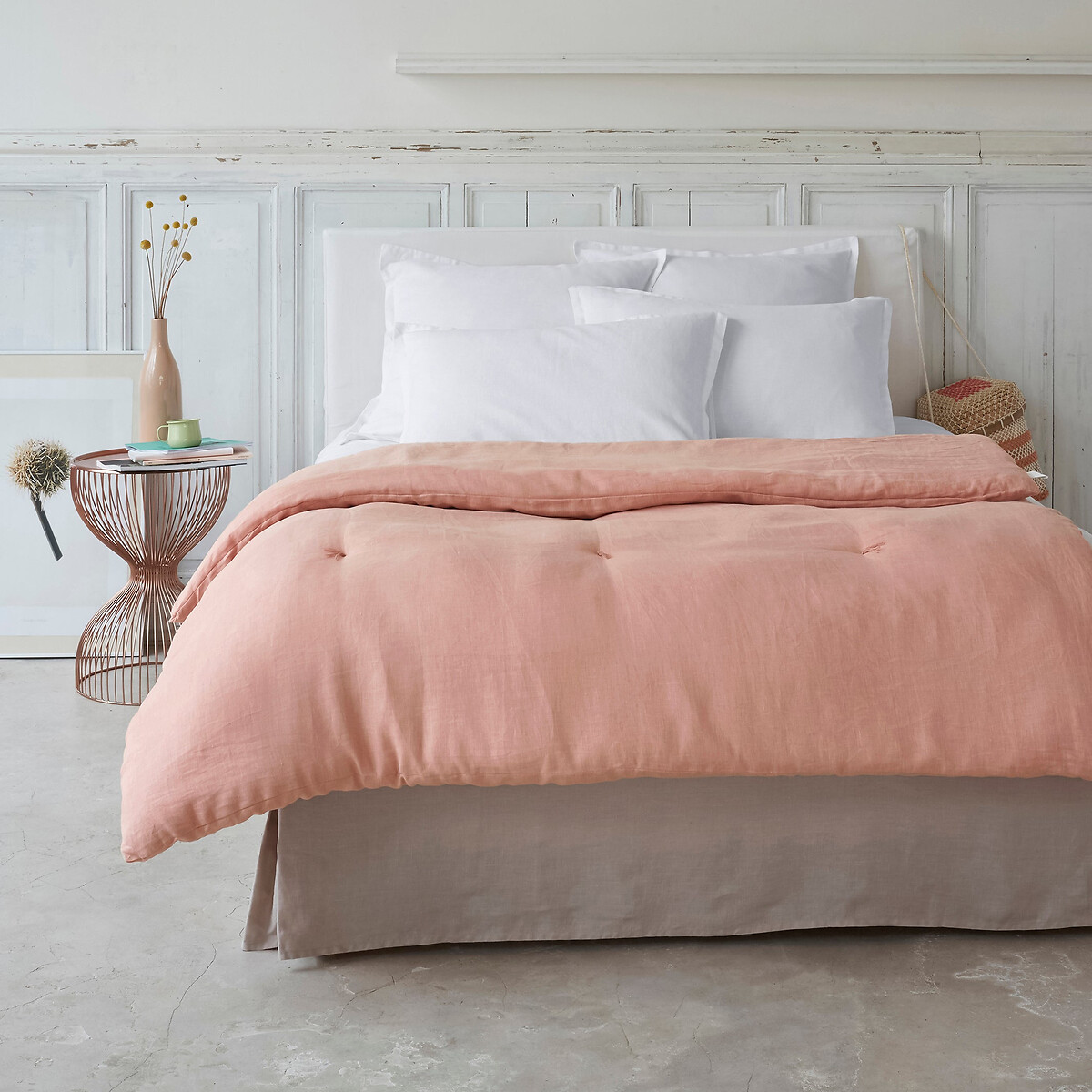 LA REDOUTE INTERIEURS<br>Borda da cama em linho lavado, Abella