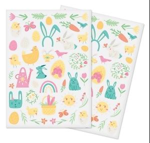 GOMMETTES PAQUES PASTEL X88 PIECES