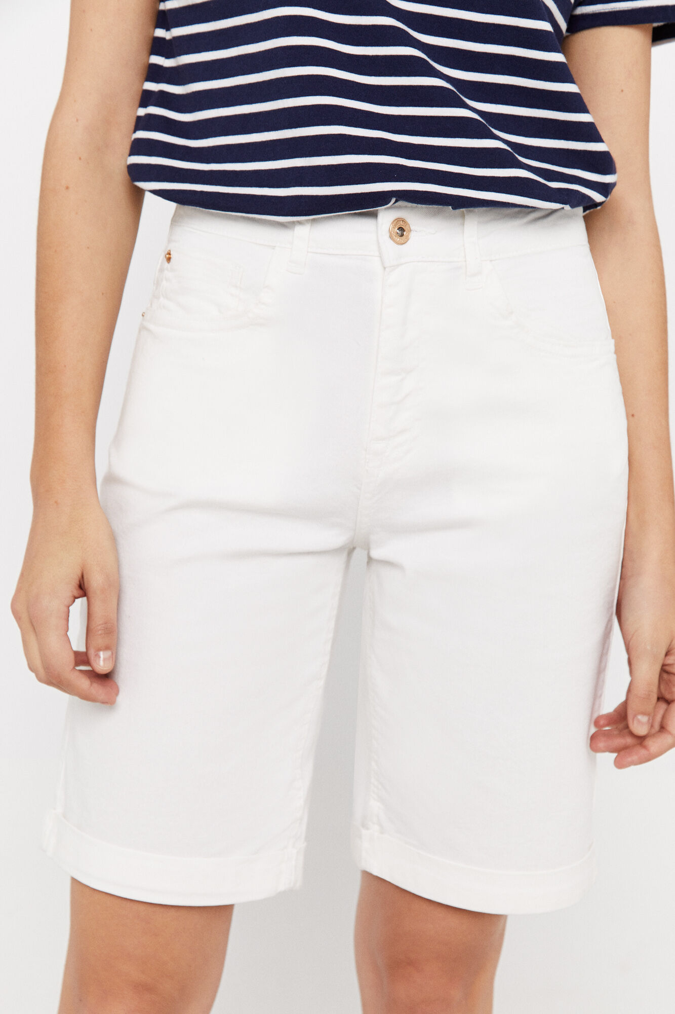Bermuda jeans branca