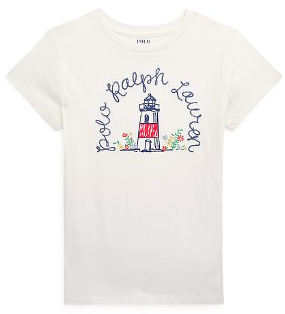 Polo Ralph Lauren T-Shirt - Uhr Hill - Weiß m. Leuchtturm