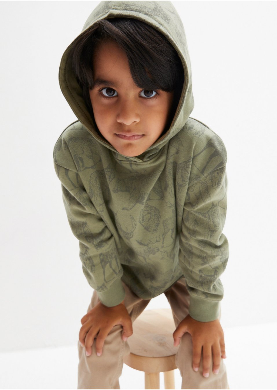 Sweat-shirt à capuche garçon avec imprimé