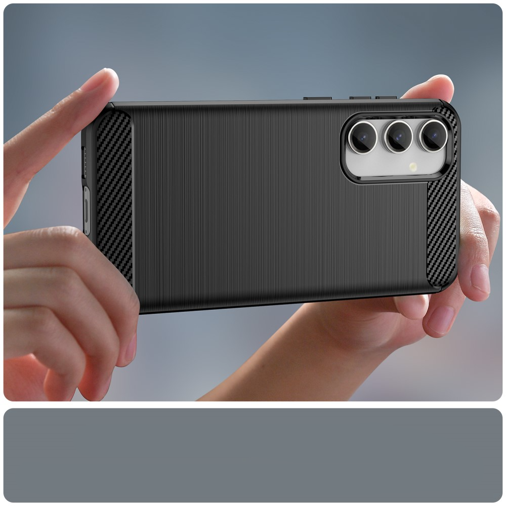 Samsung Galaxy S23 FE Gummi Case Schutzhülle Carbon Look - Schwarz