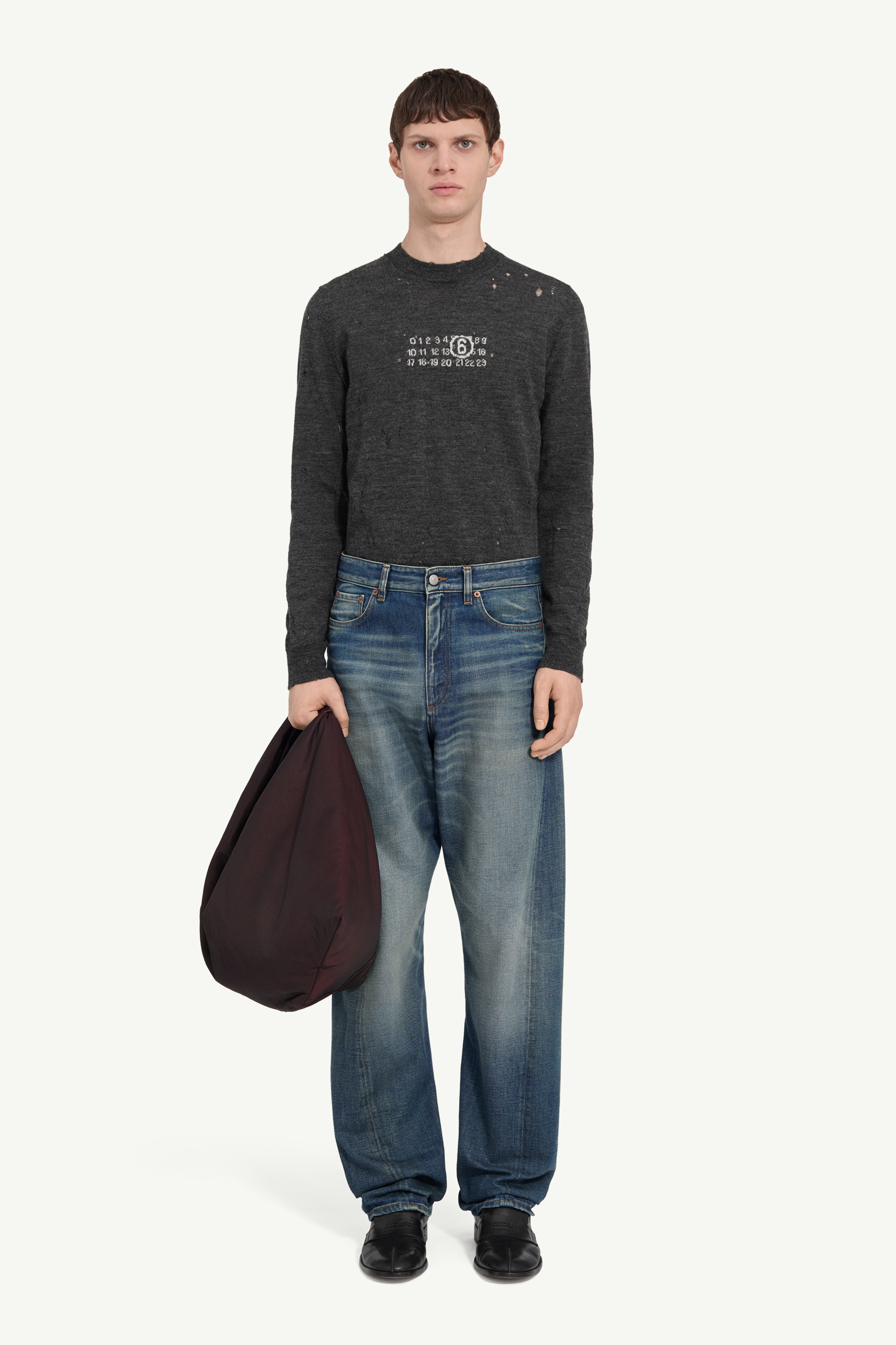 Jean ample taille haute pour homme | MM6