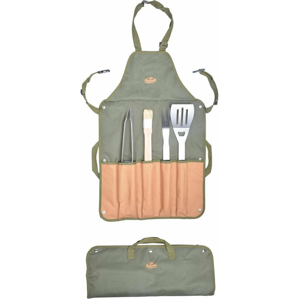 Esschert Design BBQ Schort Met Gereedschap Groen