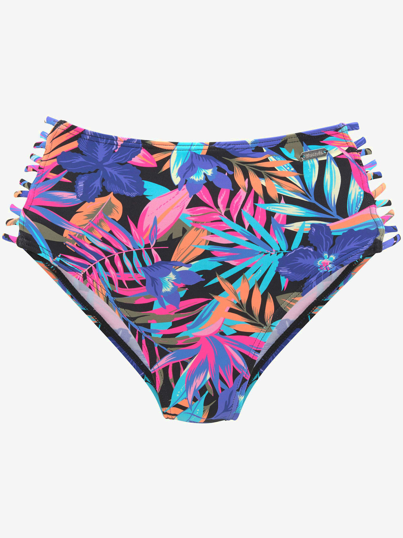 Bas de maillot de bain taille haute bandes croisées sur les côtés