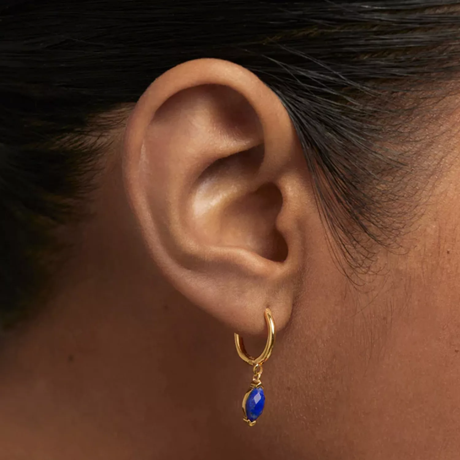 PDPAOLA Lapis Lazuli Nomad Øreringe 18 kt. Forgyldt Sølv AR01-A09-U